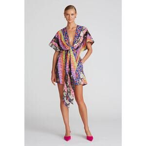 AMUR NYLA TIE FRONT FLORAL DRESS